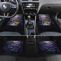 Pakhet Panther Car Mats with Cosmic Feline Eye on Starry Night River