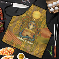 Renenutet Golden Cobra Apron with Wheat Motif in Egyptian Agricultural Theme
