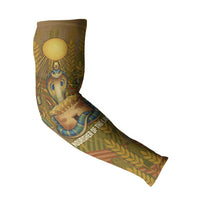 Renenutet Golden Cobra Arm Sleeves with Wheat Motif in Egyptian Agricultural Theme