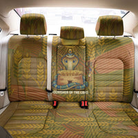 Renenutet Golden Cobra Back Car Seat Cover with Wheat Motif in Egyptian Agricultural Theme