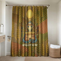 Renenutet Golden Cobra Bathroom Set with Wheat Motif in Egyptian Agricultural Theme