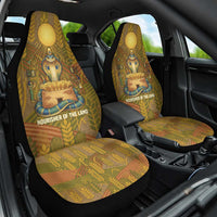 Renenutet Golden Cobra Car Seat Cover with Wheat Motif in Egyptian Agricultural Theme
