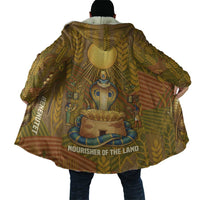 Renenutet Golden Cobra Cloak with Wheat Motif in Egyptian Agricultural Theme