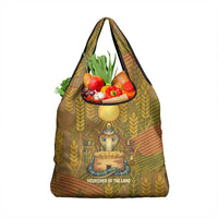 Renenutet Golden Cobra Grocery Bag with Wheat Motif in Egyptian Agricultural Theme