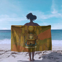 Renenutet Golden Cobra Sarong with Wheat Motif in Egyptian Agricultural Theme