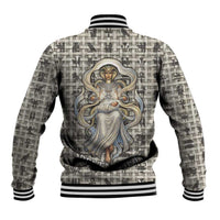 Renenutet Baseball Jacket with Bread Ring and Eye of Horus in Egyptian Nourishment
