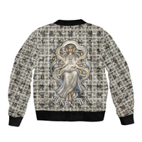 Renenutet Bomber Jacket with Bread Ring and Eye of Horus in Egyptian Nourishment