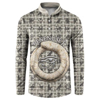 Renenutet Button Sweatshirt with Bread Ring and Eye of Horus in Egyptian Nourishment
