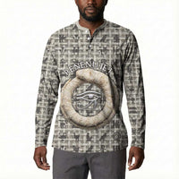 Renenutet Button Sweatshirt with Bread Ring and Eye of Horus in Egyptian Nourishment