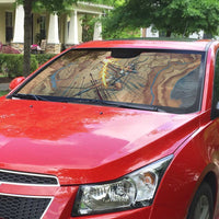 Satis Auto Sun Shade with Fiery Bow and Arrow in Ancient Egyptian Warrior