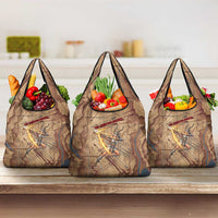 Satis Grocery Bag with Fiery Bow and Arrow in Ancient Egyptian Warrior