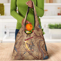 Satis Grocery Bag with Fiery Bow and Arrow in Ancient Egyptian Warrior