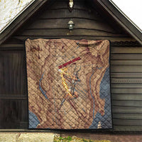 Satis Quilt with Fiery Bow and Arrow in Ancient Egyptian Warrior