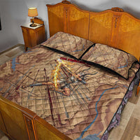 Satis Quilt Bed Set with Fiery Bow and Arrow in Ancient Egyptian Warrior