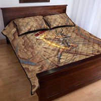 Satis Quilt Bed Set with Fiery Bow and Arrow in Ancient Egyptian Warrior