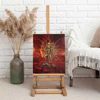 Sekhmet Canvas Wall Art Egyptian Fiery Lioness Head and Ancient Warrior