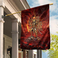 Sekhmet Garden Flag Egyptian Fiery Lioness Head and Ancient Warrior