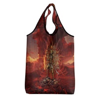 Sekhmet Grocery Bag Egyptian Fiery Lioness Head and Ancient Warrior