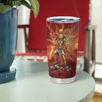 Sekhmet Tumbler Cup Egyptian Fiery Lioness Head and Ancient Warrior