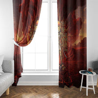 Sekhmet Window Curtain Egyptian Fiery Lioness Head and Ancient Warrior