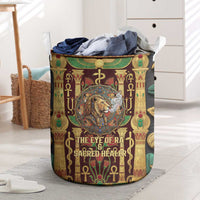 Sekhmet Laundry Basket with Eye of Ra and Sacred Lion Symbol in Egyptian Healer