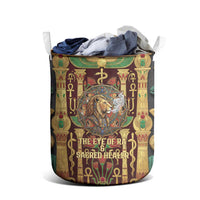 Sekhmet Laundry Basket with Eye of Ra and Sacred Lion Symbol in Egyptian Healer