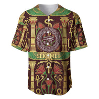 Sekhmet Baseball Jersey with Eye of Ra and Sacred Lion Symbol in Egyptian Healer