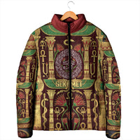 Sekhmet Padded Jacket with Eye of Ra and Sacred Lion Symbol in Egyptian Healer