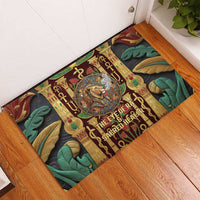 Sekhmet Rubber Doormat with Eye of Ra and Sacred Lion Symbol in Egyptian Healer