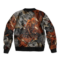 Menhit Egyptian Bomber Jacket Warrior Goddess Fiery Lion Eye Arrows and Blood Battle