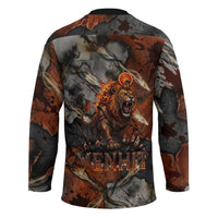 Menhit Egyptian Hockey Jersey Warrior Goddess Fiery Lion Eye Arrows and Blood Battle