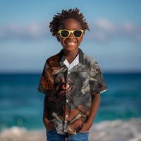 Menhit Egyptian Kid Hawaiian Shirt Warrior Goddess Fiery Lion Eye Arrows and Blood Battle