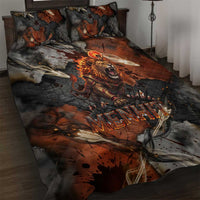 Menhit Egyptian Quilt Bed Set Warrior Goddess Fiery Lion Eye Arrows and Blood Battle