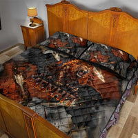 Menhit Egyptian Quilt Bed Set Warrior Goddess Fiery Lion Eye Arrows and Blood Battle