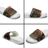 Menhit Egyptian Slide Sandals Warrior Goddess Fiery Lion Eye Arrows and Blood Battle