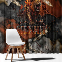 Menhit Egyptian Window Curtain Warrior Goddess Fiery Lion Eye Arrows and Blood Battle