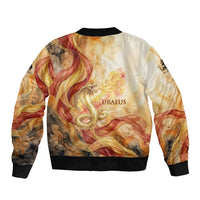 Menhit Bomber Jacket Lioness Warrior Goddess Uraeus Serpent Fire and Feathers Ancient Egyptian