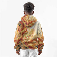 Menhit Kid Hoodie Lioness Warrior Goddess Uraeus Serpent Fire and Feathers Ancient Egyptian