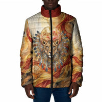 Menhit Padded Jacket Lioness Warrior Goddess Uraeus Serpent Fire and Feathers Ancient Egyptian