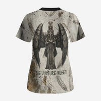 Mut Scrub Top Vulture Queen Egyptian Mother Goddess Wings Feathers