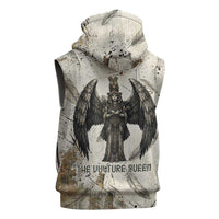 Mut Sleeveless Zip Hoodie Vulture Queen Egyptian Mother Goddess Wings Feathers