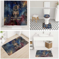 Mut Bathroom Set The Lioness of Thebes Egyptian Goddess Cosmic Crown Adorned Warrior Queen Design