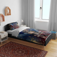 Mut Bedding Set The Lioness of Thebes Egyptian Goddess Cosmic Crown Adorned Warrior Queen Design