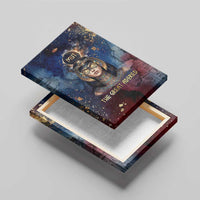 Mut Canvas Wall Art The Lioness of Thebes Egyptian Goddess Cosmic Crown Adorned Warrior Queen Design