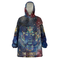 Mut Kid Wearable Blanket Hoodie The Lioness of Thebes Egyptian Goddess Cosmic Crown Adorned Warrior Queen Design