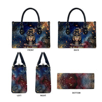 Mut Leather Bag The Lioness of Thebes Egyptian Goddess Cosmic Crown Adorned Warrior Queen Design