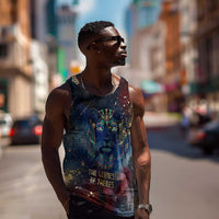 Mut Men Tank Top The Lioness of Thebes Egyptian Goddess Cosmic Crown Adorned Warrior Queen Design