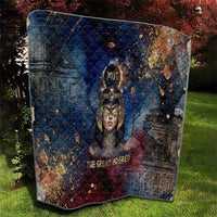 Mut Quilt The Lioness of Thebes Egyptian Goddess Cosmic Crown Adorned Warrior Queen Design