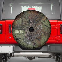Neith Egyptian Spare Tire Cover War Goddess Terrifying One Dual Spears and Shield Battle Worn