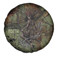 Neith Egyptian Spare Tire Cover War Goddess Terrifying One Dual Spears and Shield Battle Worn